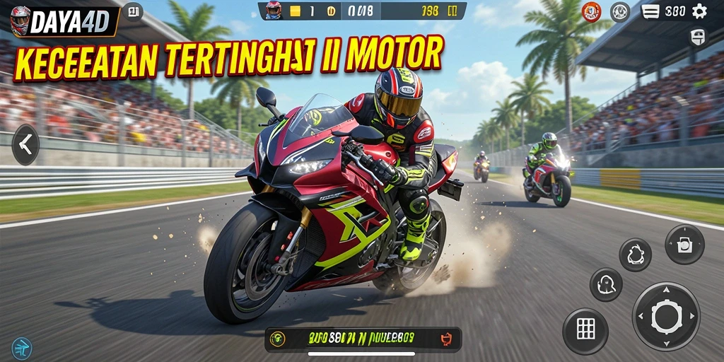 Tampilan menarik dari gameplay balapan motor di DAYA4D.