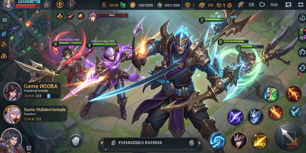 Tampilan seru dalam pertempuran MOBA di GRANDBET88.
