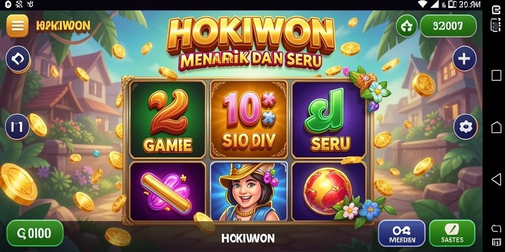Screenshot HOKIWON menampilkan gameplay seru dan grafis menarik dari permainan Slot.