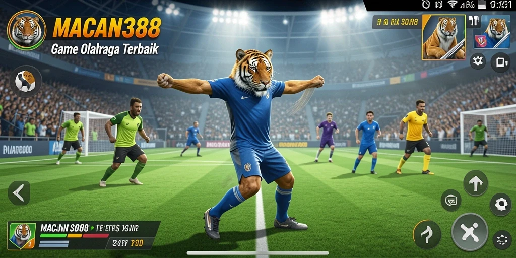 Screenshot gameplay <strong>MACAN388</strong> menampilkan aksi olahraga yang intens.
