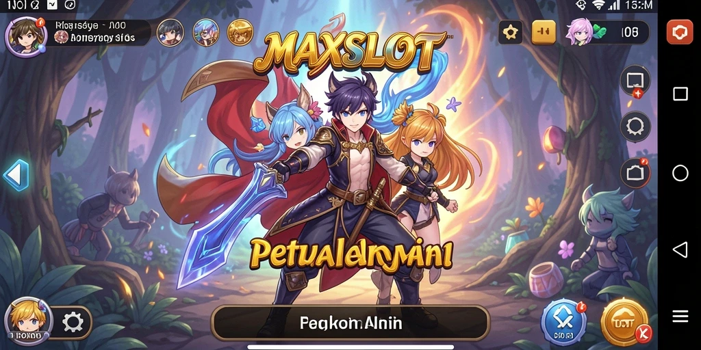 Tangkapan layar gameplay <strong>MAXSLOT</strong> dengan aksi karakter anime yang seru.