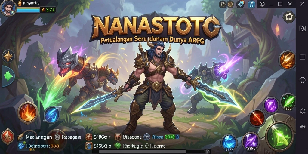 Gameplay seru dengan pertarungan epik di NANASTOTO.