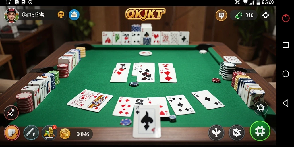 Screenshot gameplay Gaple di OKJKT yang menarik dan interaktif.