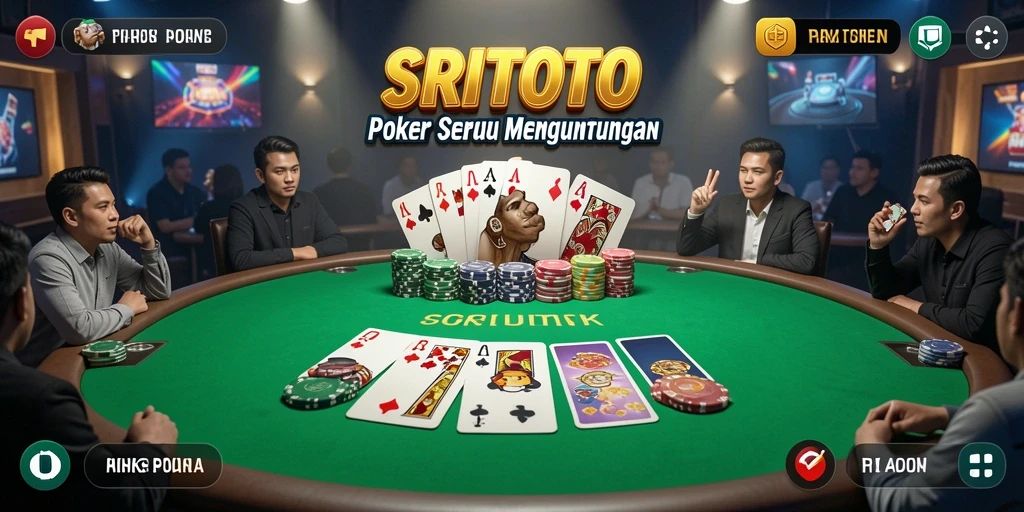 Tampilan permainan Poker yang menarik di SRITOTO.