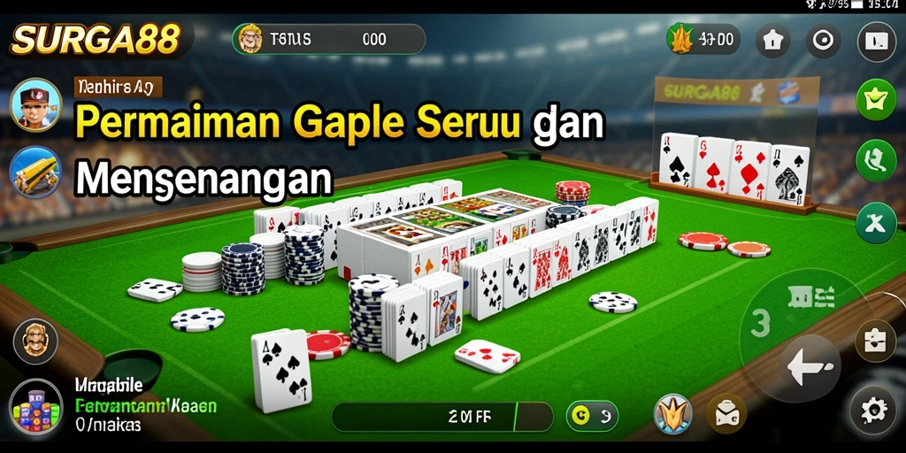 Tampilan seru dalam gameplay Gaple SURGA88 yang menarik.