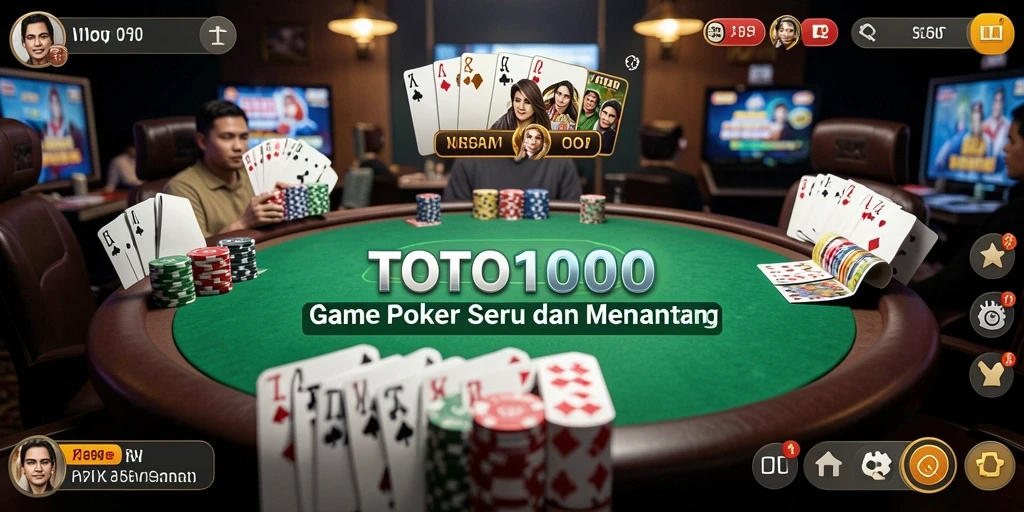 Tampilan gameplay poker yang seru di TOTO1000.
