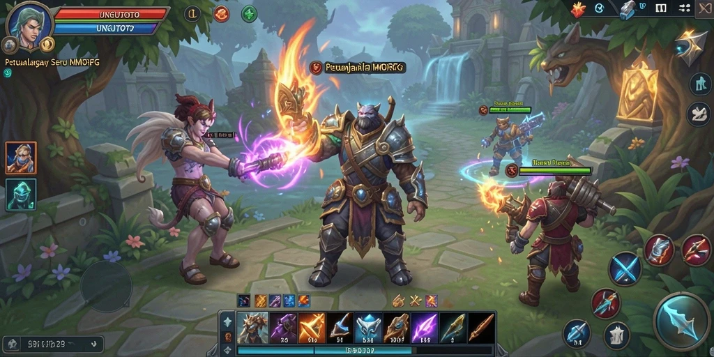 Tampilan gameplay UNGUTOTO yang mendebarkan dalam MMORPG.