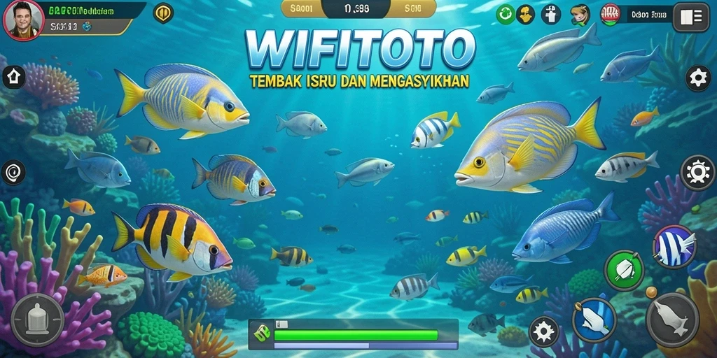 Screenshot gameplay seru dari WIFITOTO dengan aksi Tembak Ikan yang dinamis.