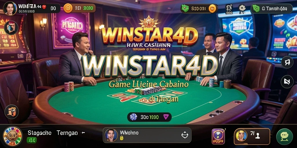 Tangkapan layar WINSTAR4D menunjukkan dealer live yang ramah dalam sesi permainan.